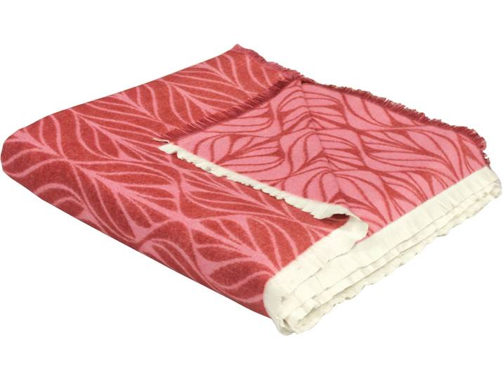 Wohndecke ADAM Wave , rot, B:150cm L:210cm, Baumwolle, Wohndecken, Wohndecke, GOTS zertifiziert - aus Bio-Baumwolle, Kuscheldecke