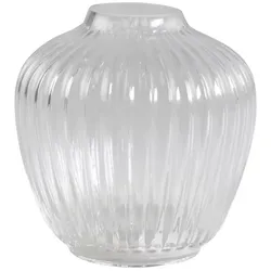 Chic Antique Vase mit Rillen, H12/D12 cm, klar