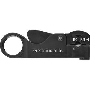 Knipex Abisolierwerkzeug 16 60 05 SB, für Koax-Kabel RG 58, RG 59, RG 62