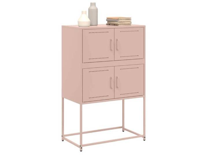 Meuble Rangement - HAOSHOP - Buffet rose 68 5x38 5x107 cm acier&01_36747
