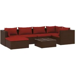 vidaXL, Gartenlounge, Mikkel (4x Eckteil + 5x Mittelteil)
