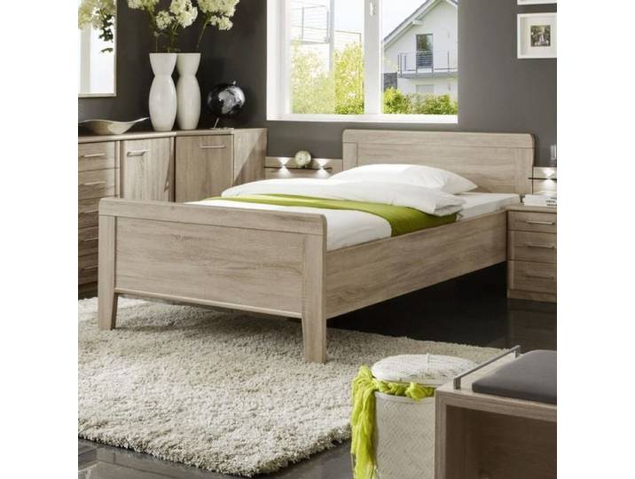 Seniorenbett Palmira Komfort Eiche Dekor 90x190 cm klassischer Stil, höhenverstellbar