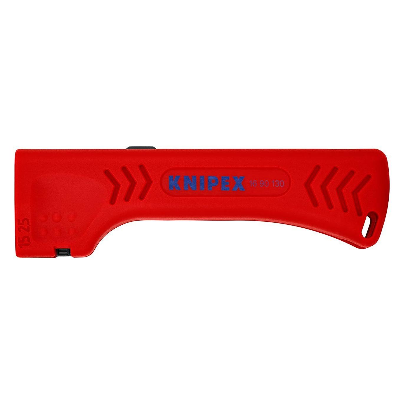Knipex Universal-Abmantelungswerkzeug für Gebäude- und Industriekabel (130 mm) (16 90 130 SB)