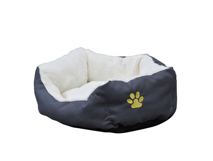 Hundebett PFÖTCHEN L grau