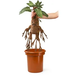 The Noble Collection - Harry Potter Mandrake Interactive Plush – Schreiende Alraune mit Topf & Soundeffekten