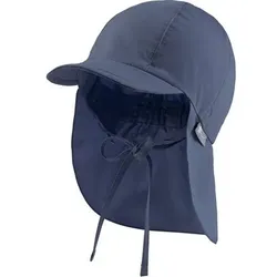 STERNTALER Schirmmütze mit Nackenschutz einfarbig, Größe 49 in Blau Blau