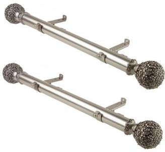 "InStyleDesign Eden 1.5"" Side Curtain Rod - Set of 2"