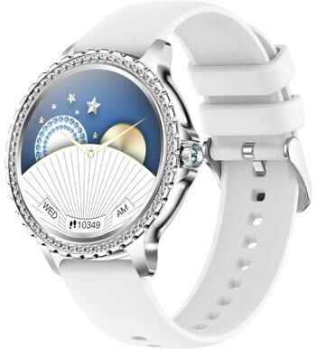 Retailers Go Women Smartwatch With Heart Rate & Sleep Monitor Fitness Tracker, Pedometer For Android & IPhone silver Shell