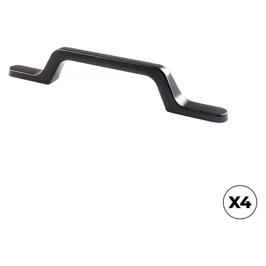 REI Pull handle for furniture, model 515, made of aluminum with titanium finish, 128 mm, blister 4 units (70247013)