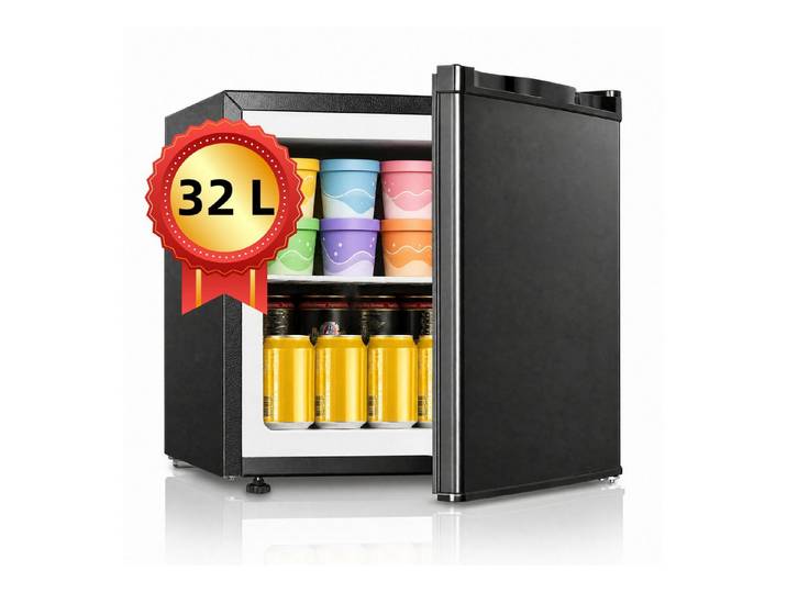 FOHERE Gefrierschrank Mini Freezer 32L, Gefrierbox, -22°C perfekt Tiefkühlen, 43DB BD-32, 49.8 cm hoch, 47.3 cm breit