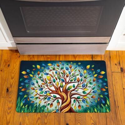 Evergreen "Tree Of Life Anti-Fatigue Door Mat - 30"" x 18"""