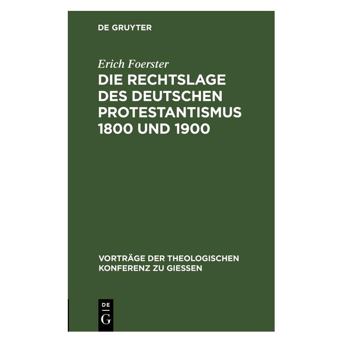 De Gruyter Foerster:Die Rechtslage des deutschen P (67773780)