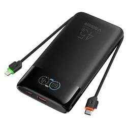 Veger Powerbank W2085S 20000mah Black (20000 mAh, 45 W), Powerbank, Schwarz