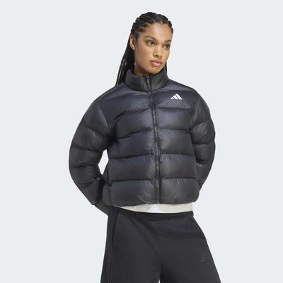 Outdoorjacke ADIDAS SPORTSWEAR "ESSENTIALS", Damen, Gr. S, schwarz, Obermaterial: 100% Polyester, Jacken Outdoorjacke