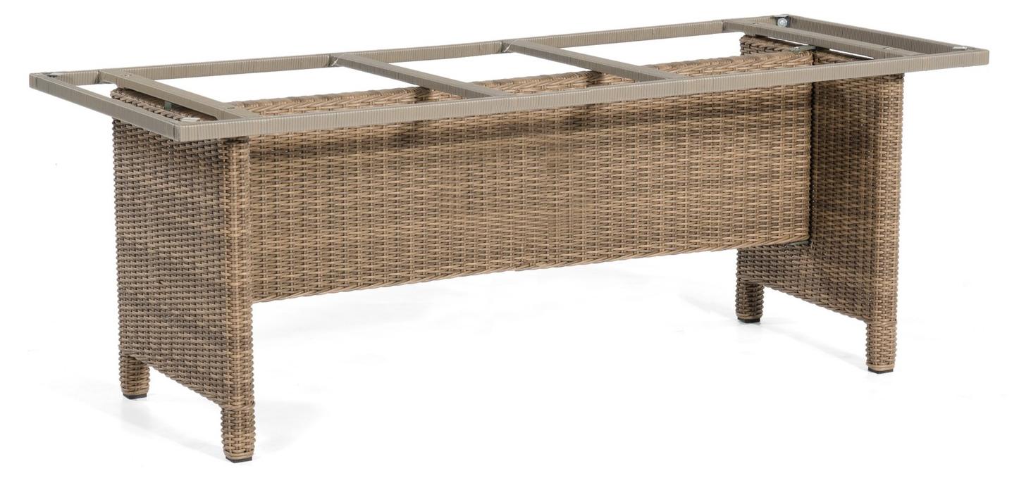 Base-Polyrattan Tischgestell Aluminium Rustic-stream