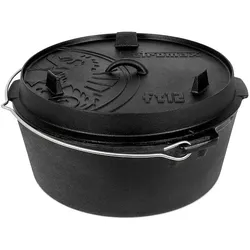 Petromax Feuertopf ft12-t (Dutch Oven) planer Boden (ohne Füße)