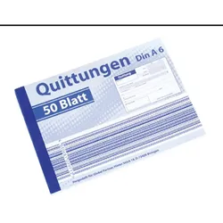 Quittungsblock A6 Belegblock Quittungsheft Formularblock 50 Blatt weiß