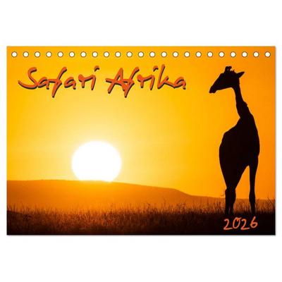Safari Afrika (Tischkalender 2026 DIN A5 quer), CALVENDO Monatskalender
