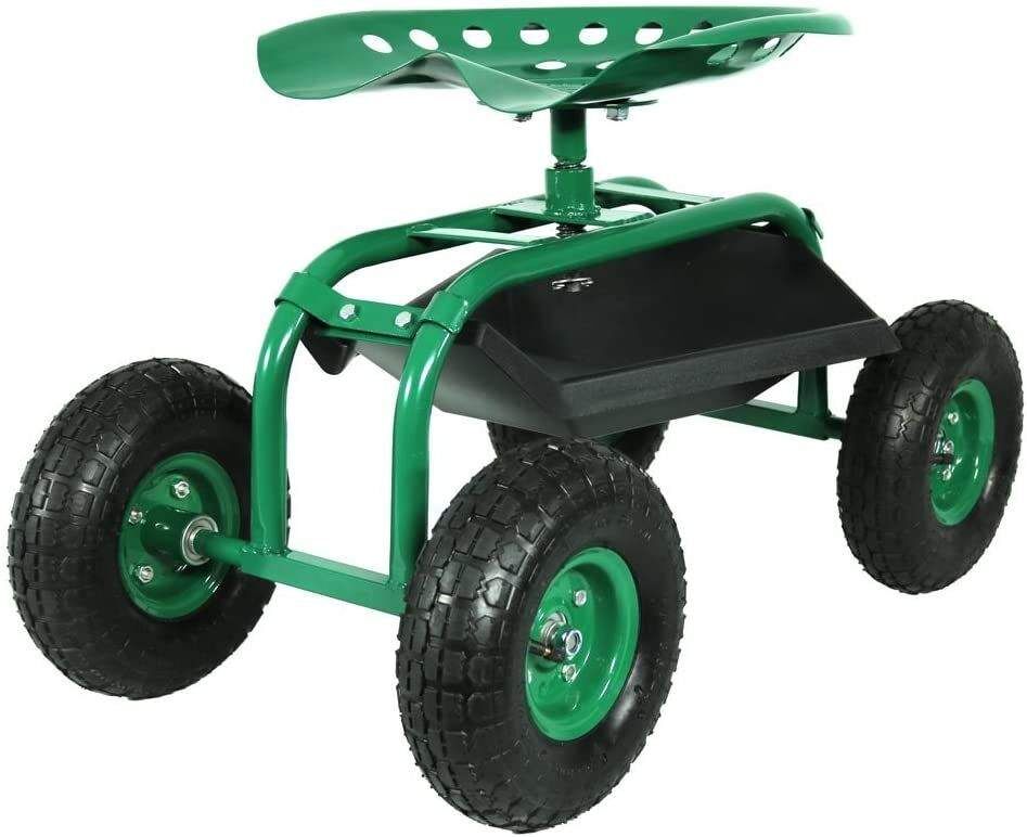 Varan Motors - tc4501A siège de jardinage 150kg, chariot de jardin, Banc roulant, chariot d'atelier, siège de travail