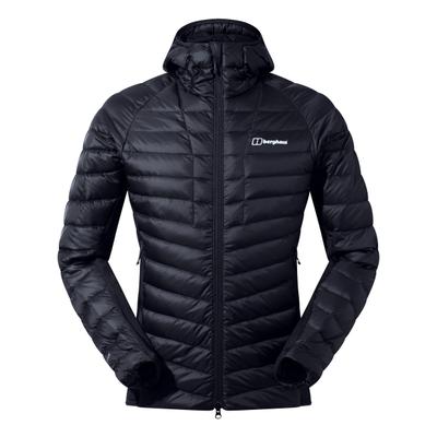 Daunenjacke BERGHAUS "M TEPHRA STRETCH RFLCT 2.0 HDY", Herren, Gr. M, schwarz (schwarz, schwarz), Web, Obermaterial: 100% Polyamid. Futter: 100% Polyamid. Wattierung: 100% Daunen, normal, Jacken Daunenjacke