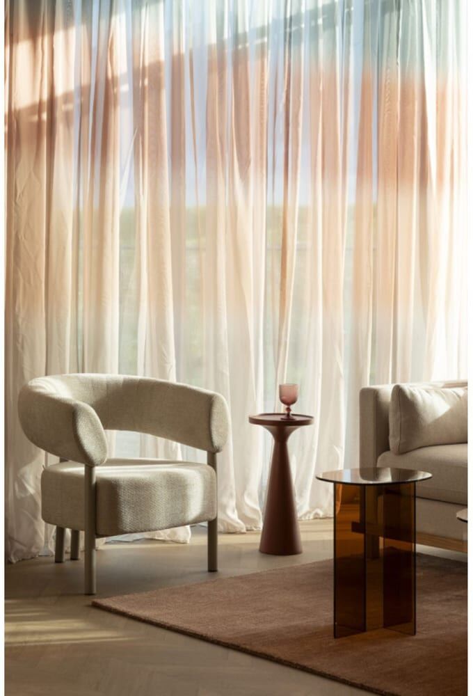 Zuiver Fauteuil design en tissu beige Beige 82x75x70cm