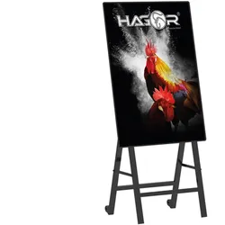 Hagor BrackIT-C-Stopper mobiler, digitaler Kundenstopper, Digital Signage Zubehör, Schwarz