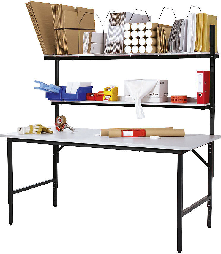 Packtisch, höhenverstellbar 700 - 950 mm, BxT 1600 x 900 mm ratioform