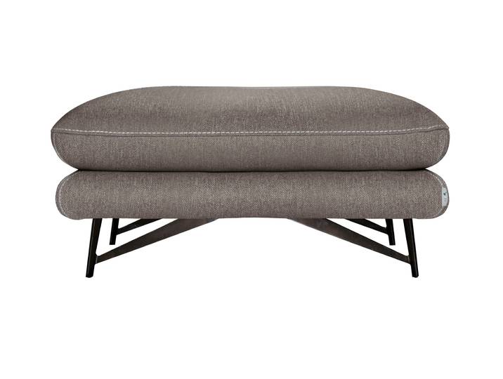 Hocker CALIA ITALIA Cezanne bequem und elegant, B/T 90/70cm, hochwertiger Designfuß , grau (34 sabbia), B:90cm H:90cm T:70cm, Hocker, Hocker