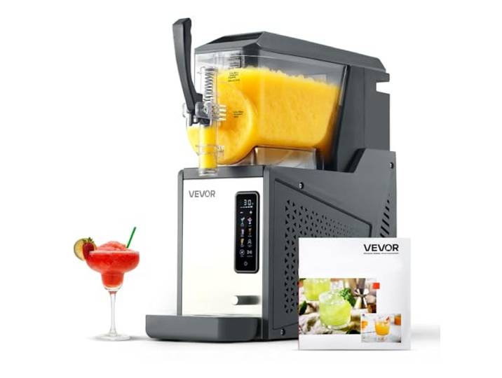 VEVOR Slush Maschine 4 L, Slusheis Eisbereiter 350 W (kein Eis nötig), Elektrische Margarita-Maschine mit Selbstreinigungsfunktion, Geeignet für Frozen Margaritas Frappés Milchshakes Shakes