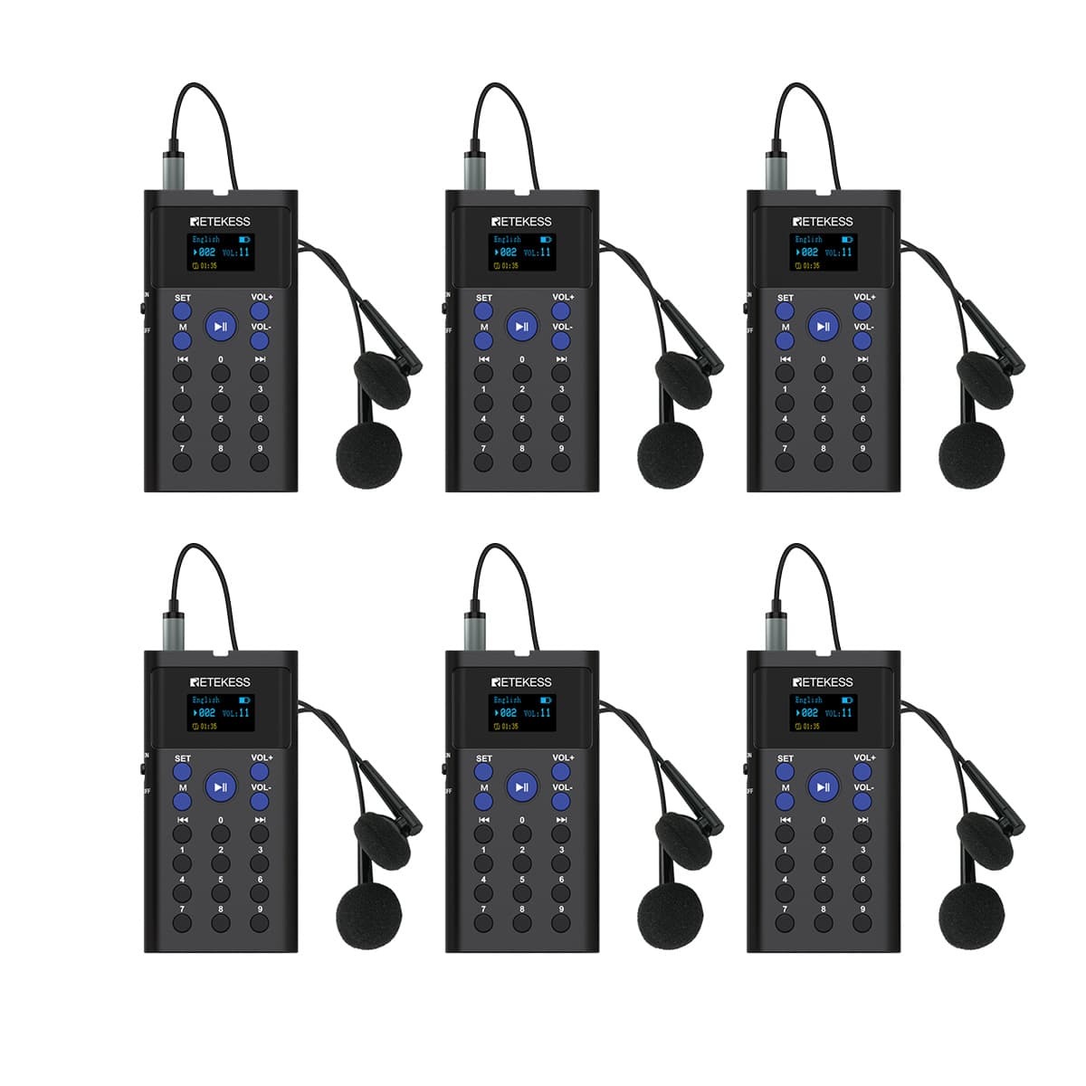 Retekess TT128 Bluetooth-Selbstführungssystem Audioguide für Museen, Ausstellungshallen und Aussichtspunkte, Tour Guide System