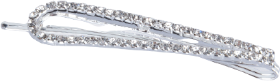 Bifull Mit Diamanten verzierte Haarnadeln Silver