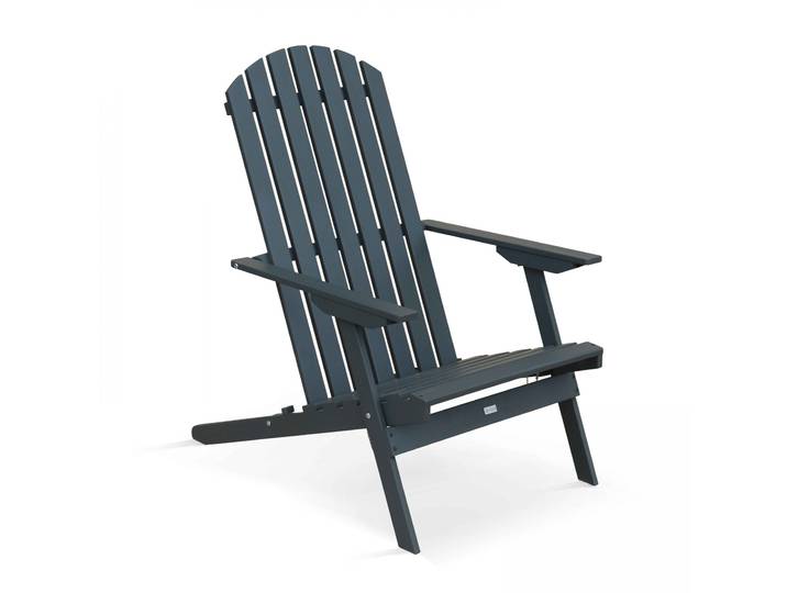 Oviala - Fauteuil relax de jardin en bois d'eucalyptus pliant et inclinable