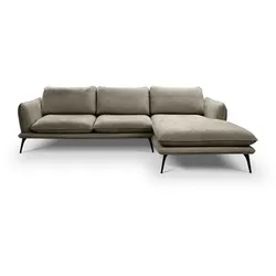 Ecksofa Portimao Stoff Grau Taupe