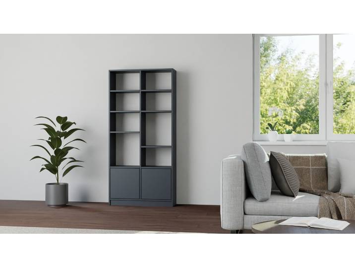 Stylishes Geschirrregal nach Maß Premium Dekore Schwarz