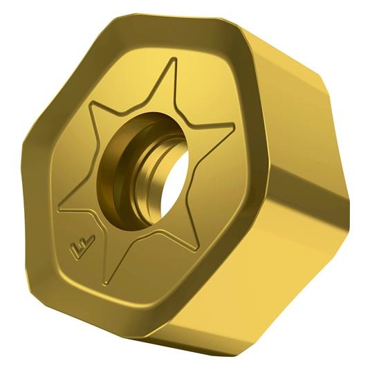 Pramet Frswendeschneidplatte ISO HNGX 0906ANSN-F:M6330 D.4,9mm PVD beschichtet Gold - VPE: 10 (HNGX 0906ANSN-F:M6330)
