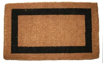 Imports Decor Outdoor Coconut Fiber Single Border Door Mat (4' x 2') - 4' x 2'