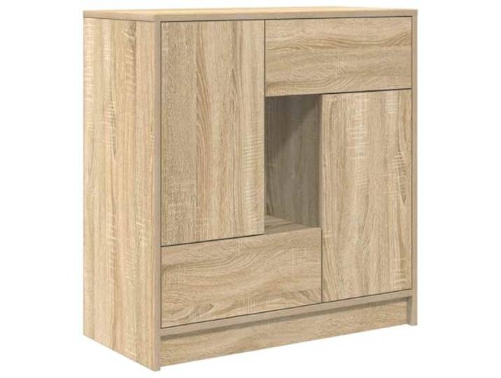 GFMGUEMV Sideboard mit Schubladen und Türen Sonoma-Eiche 70,5x34x74,5 cm Holzwerkstoff, Sonoma-Eiche, Türen und Schubladen, stabile Tischplatte, pflegeleichte Oberfläche, vielseitig einsetzbar