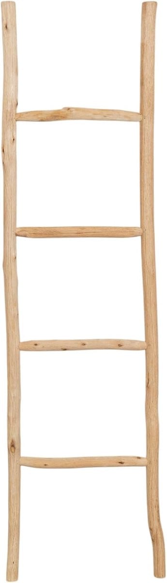 Decoratieve Houten Handdoekladder Badkamer - Bamboe Ladder voor Handdoeken & Decoratie