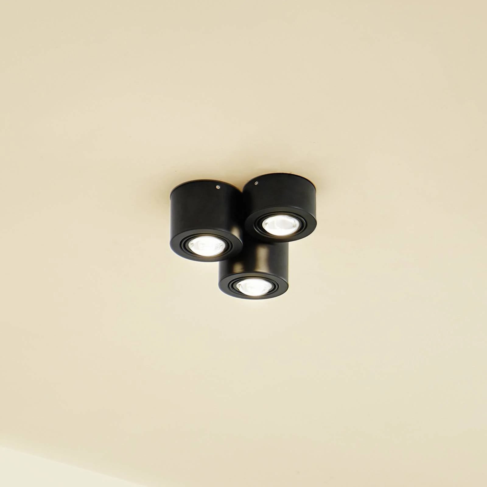 Lindby Jyla Plafondlamp - Zwart - Modern - Dimbaar