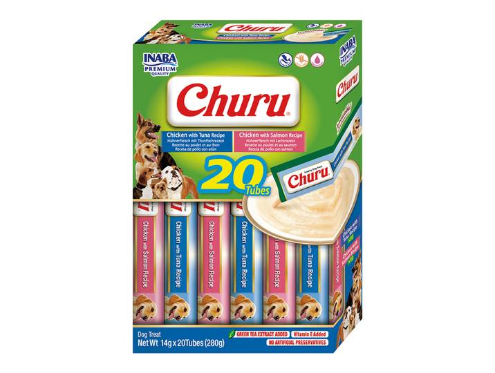 INABA Churu Dog Multipack 2 Chicken Seafood Varieties 20pcs.