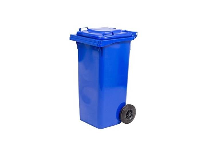 AAAAAA Abfalleimer Quadri 120 l Blau mit Rollen