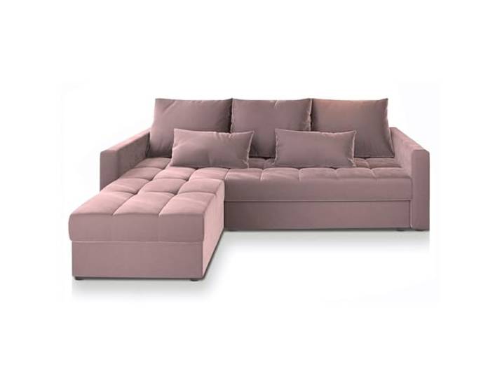 Masseno Ecksofa KOS PIK mit Schlaffunktion L-Form, Sofa mit Bettkasten, Wohnzimmersofa, Couch, Soffa, Bettsofa, Couchgarnitur- Rosa, Kronos 27