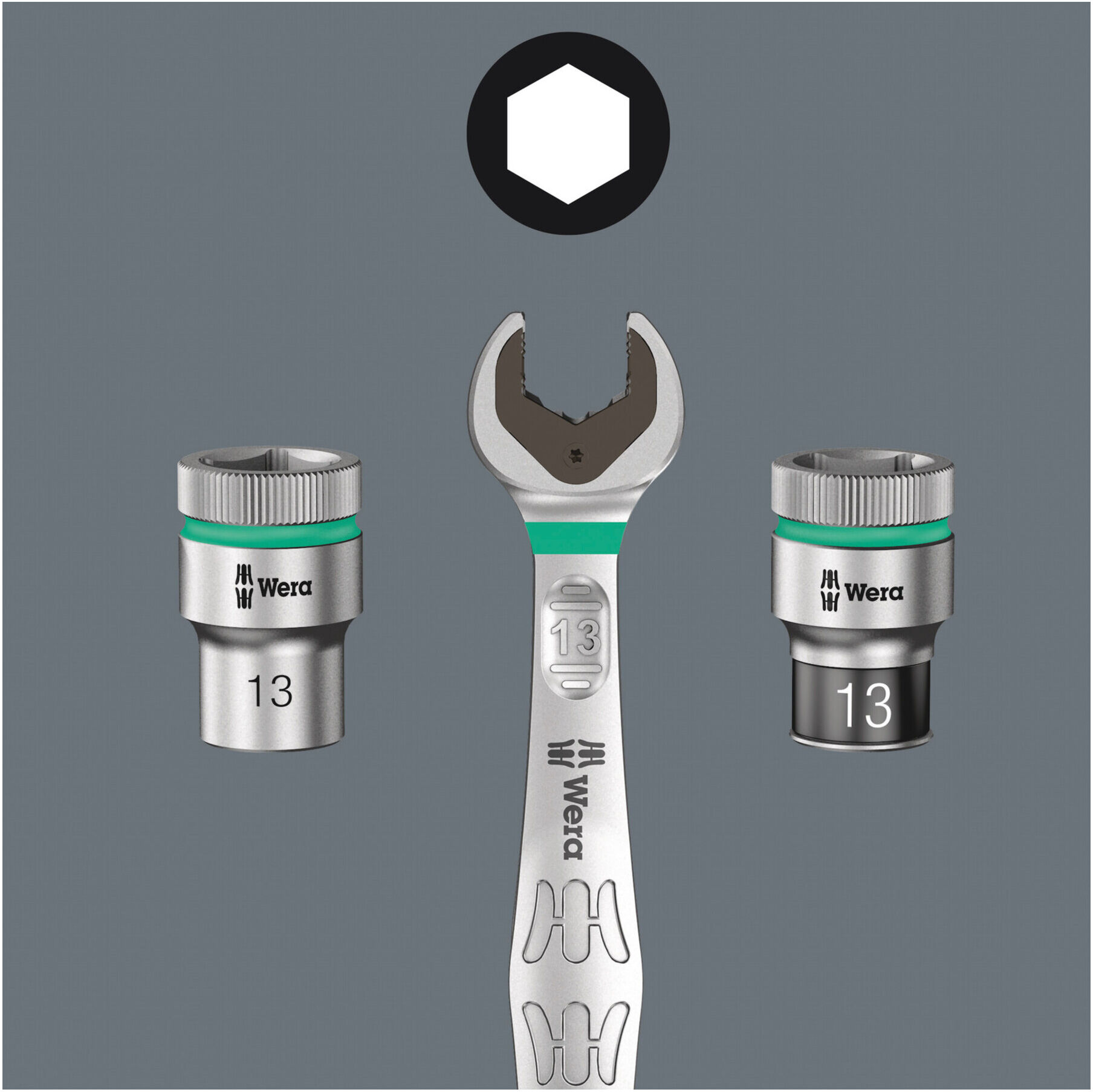 Wera 8740 B Zyklop Bitnuss mit 3/8"-Antrieb, mit extra schlankem Profilbereich, 8 x 100 mm (05003054001)