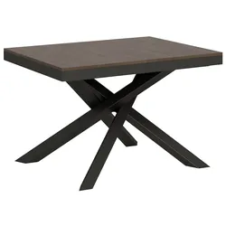 Itamoby Ausziehbarer Tisch 90x120/224 cm Volantis Evolution Walnuss-Anthrazit-Gestell