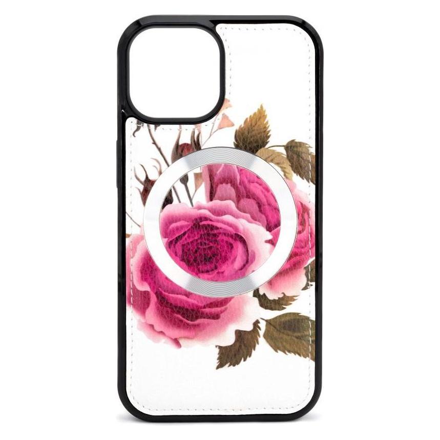 Evelatus iPhone 15 Leather Case Zipper Design Flower (Apple iPhone 15) (EVEAPP15LZDW)