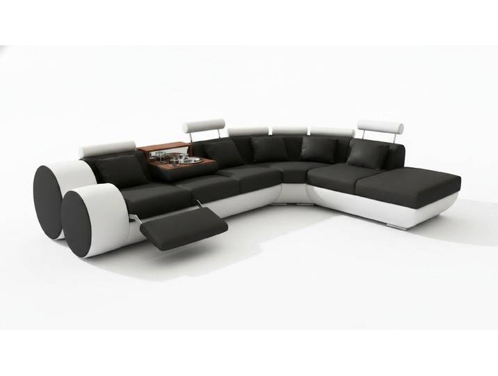Xlmoebel Ecksofa Individualisierte Ledercouch mit USB-Anschluss und elegantem Design, Ecksofa, Hergestellt in Europa