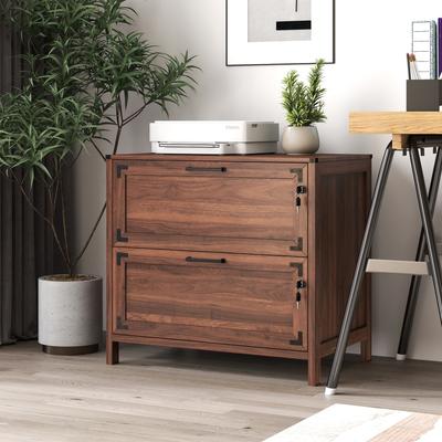GDFStudio - Atkinson Farmhouse File Cabinet with Lockable Drawers for Home Office, Study & Workspace