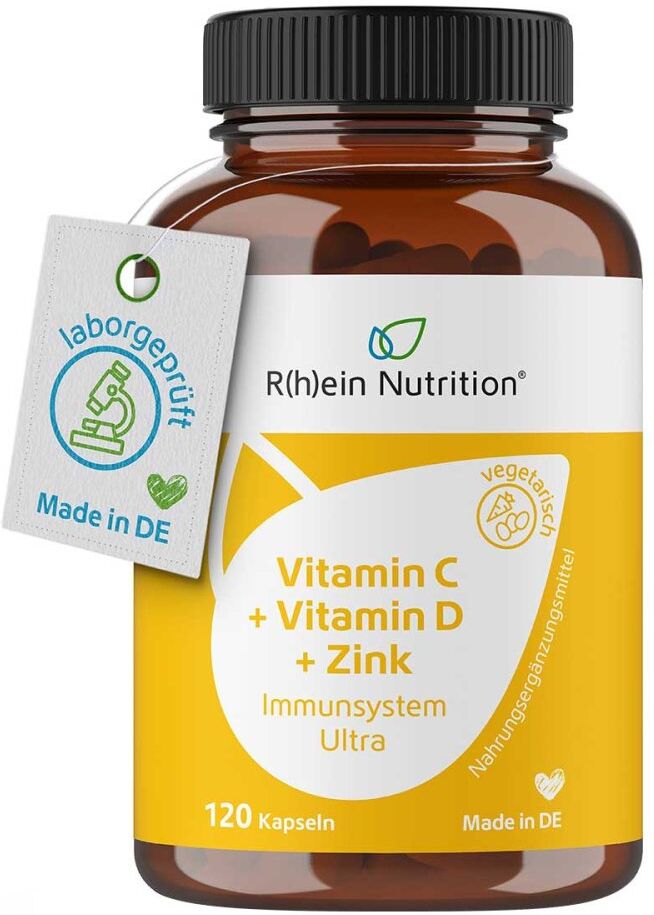 R(h)ein Nutrition Vitamin C+Vitamin D+Zink Immunsystem Ultra Kapseln 120stk