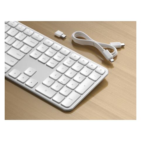 Satechi Slim EX3 - Bluetooth-Tastatur für drei Geräte (US, Kabellos) (ST-KEX3S-EN)