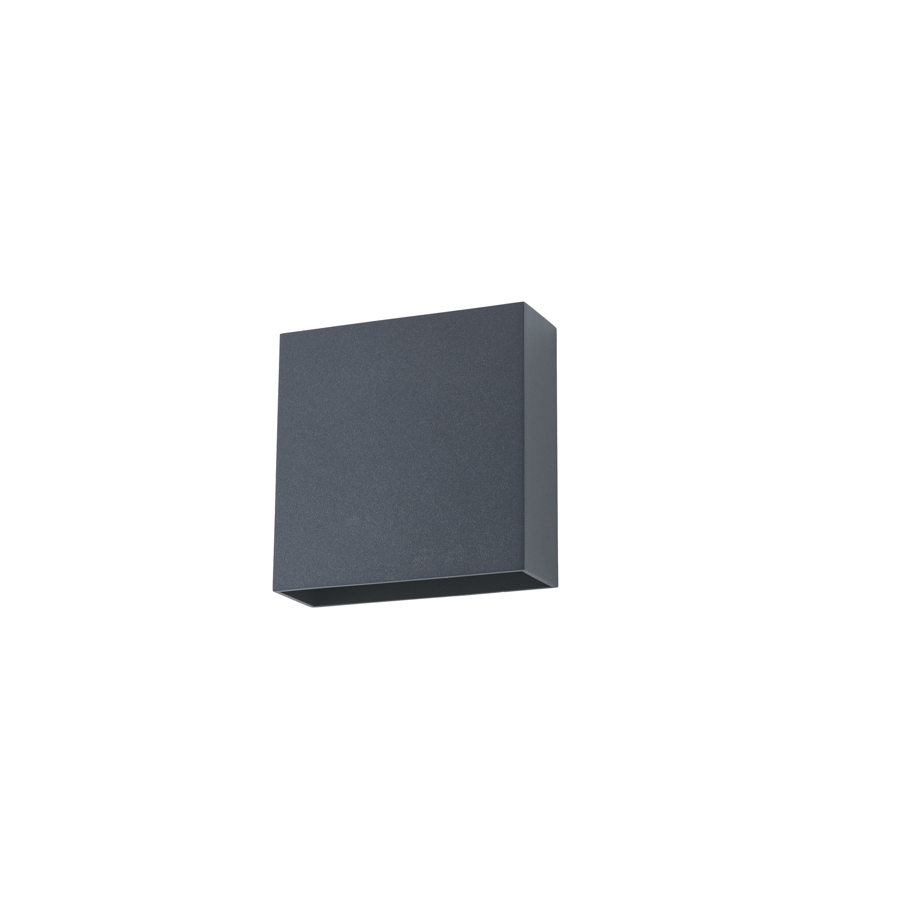LCD LED-Wandaußenleuchte Up & Down 15x15cm Graphit 5111 4260277680138
